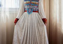 Handmade White Velvet Dress